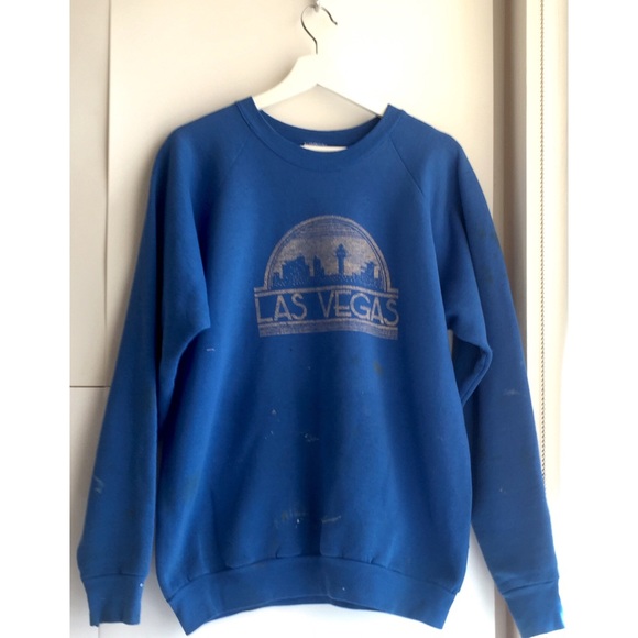 Vintage Washed Blue Sweatshirt XL - Picture 3 of 9